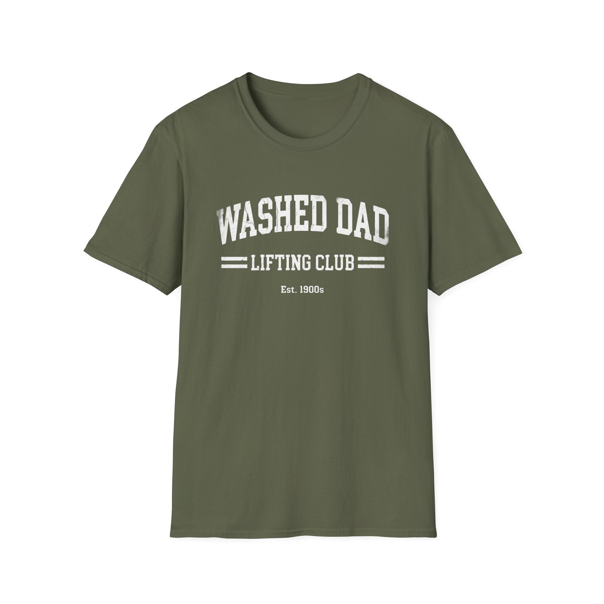 Washed Dad Lifting Club (White Text) T-Shirt