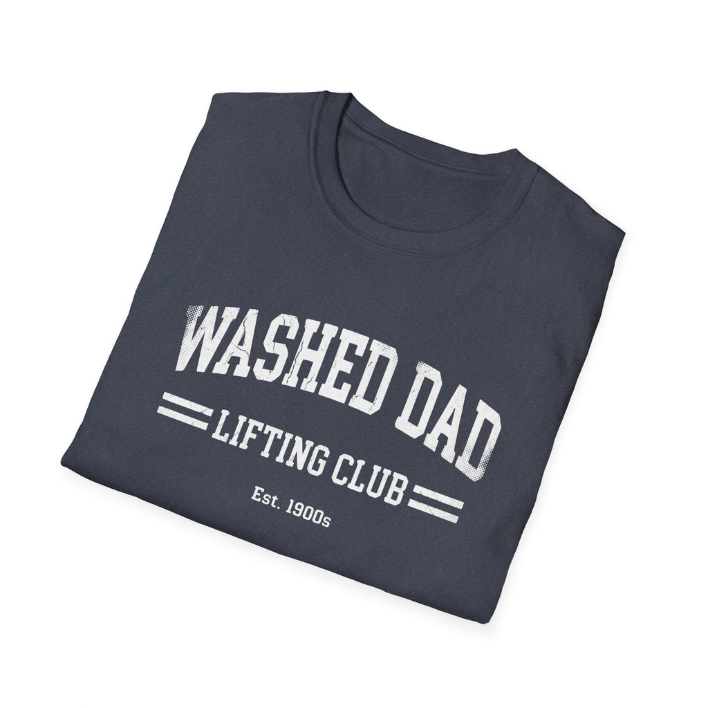 Washed Dad Lifting Club (White Text) T-Shirt