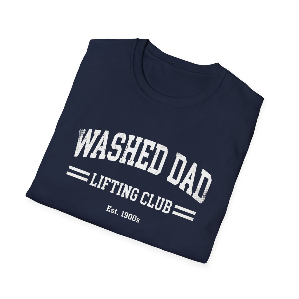 Washed Dad Lifting Club (White Text) T-Shirt