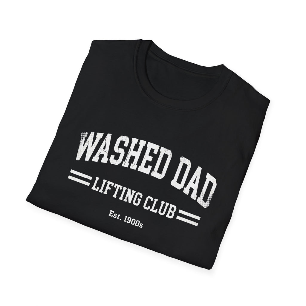 Washed Dad Lifting Club (White Text) T-Shirt