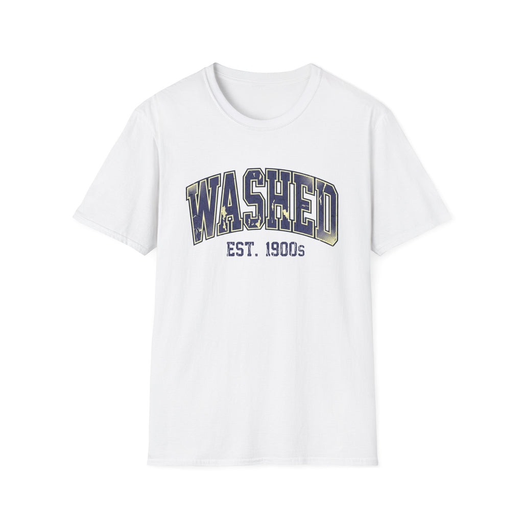 Washed Varsity Crackle Text T-Shirt