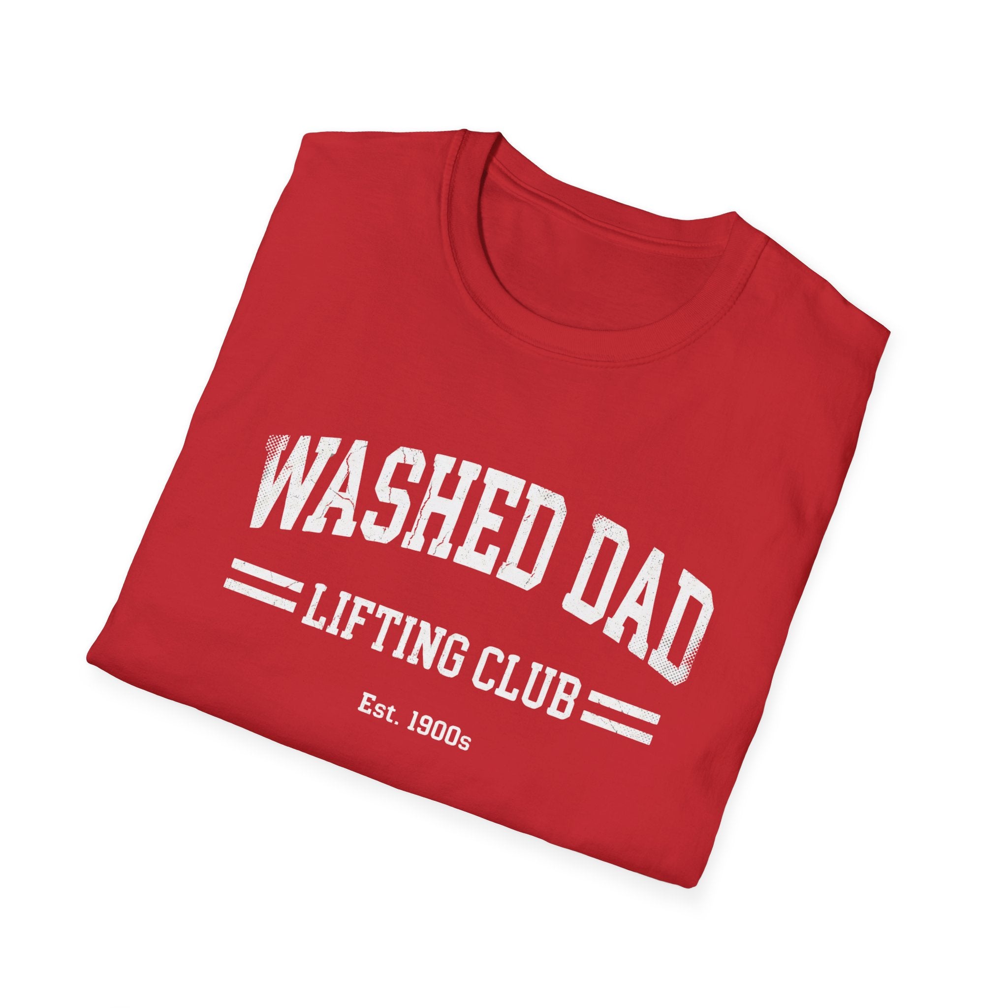 Washed Dad Lifting Club (White Text) T-Shirt