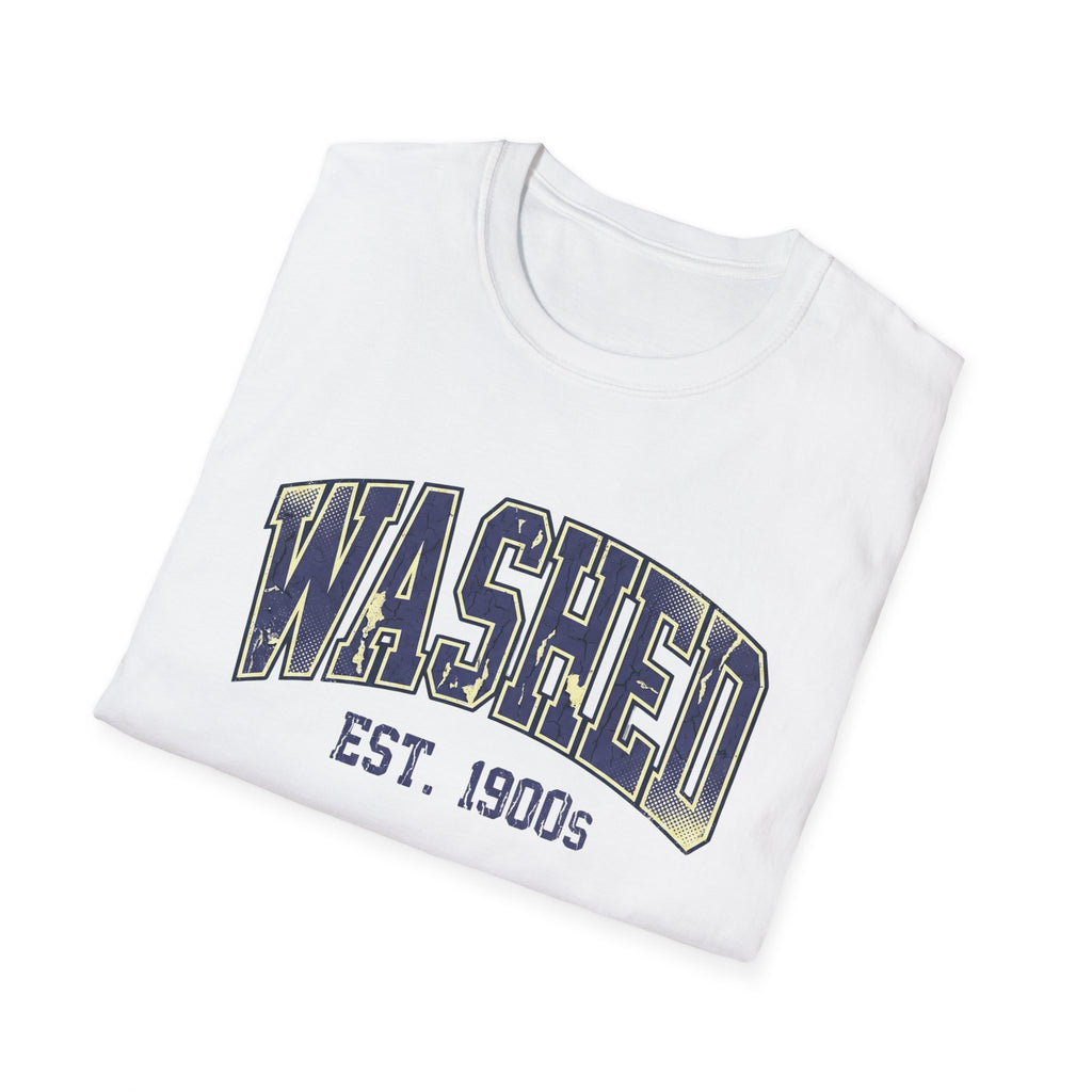 Washed Varsity Crackle Text T-Shirt