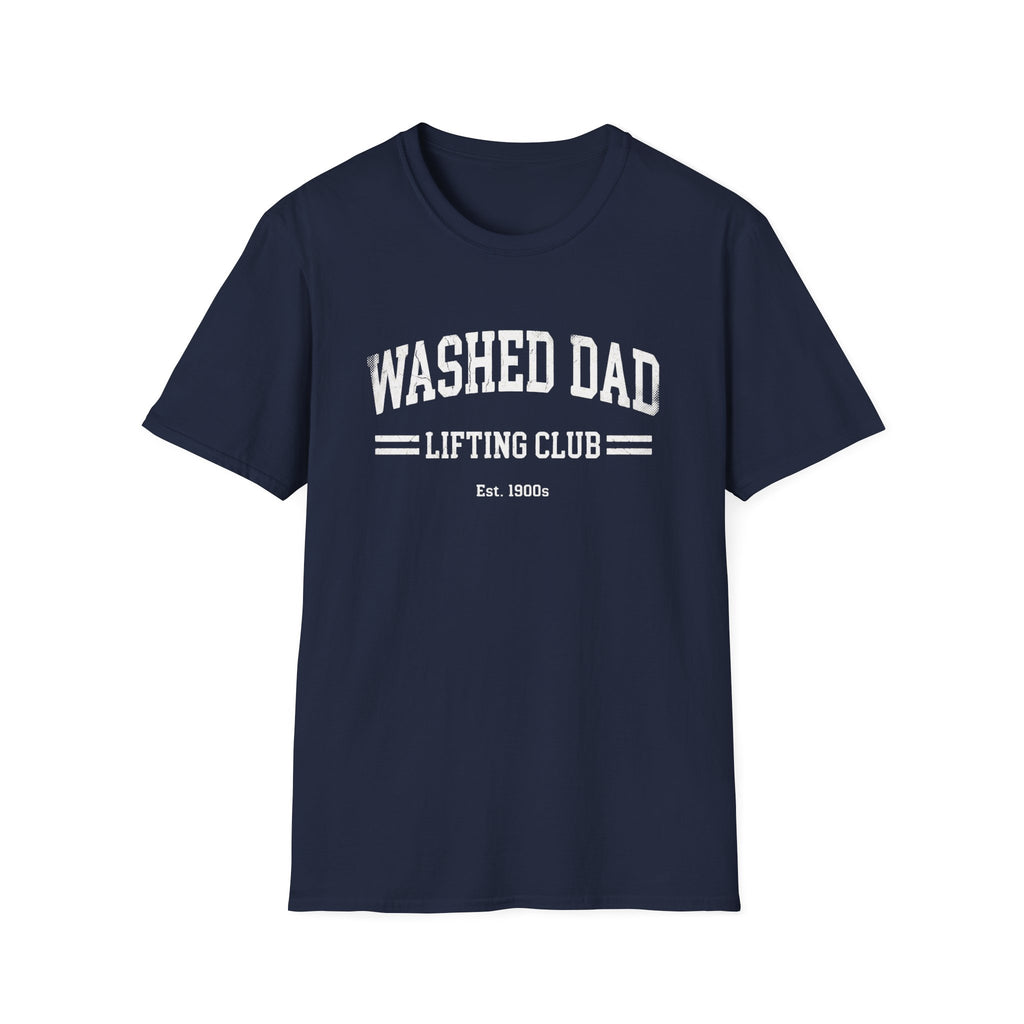 Washed Dad Lifting Club (White Text) T-Shirt