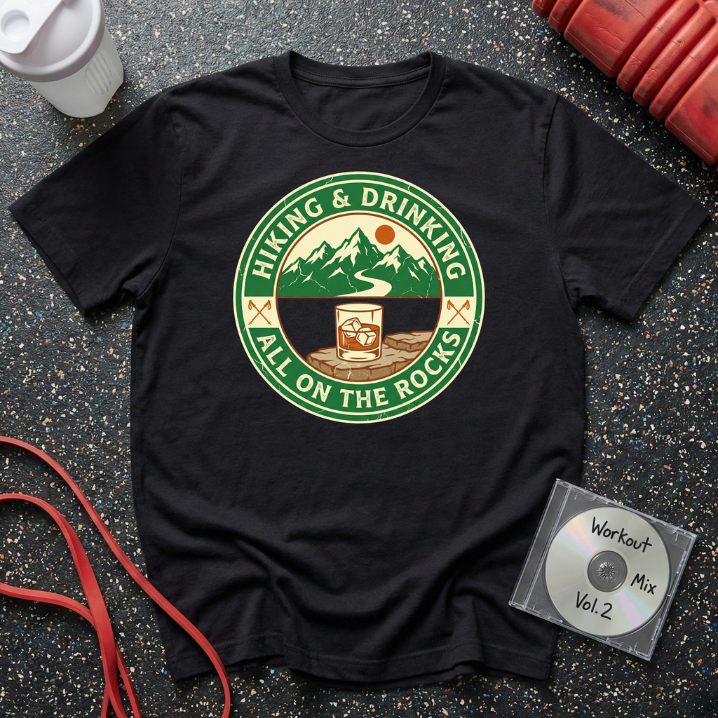 Hiking and Drinking All On The Rocks T-Shirt