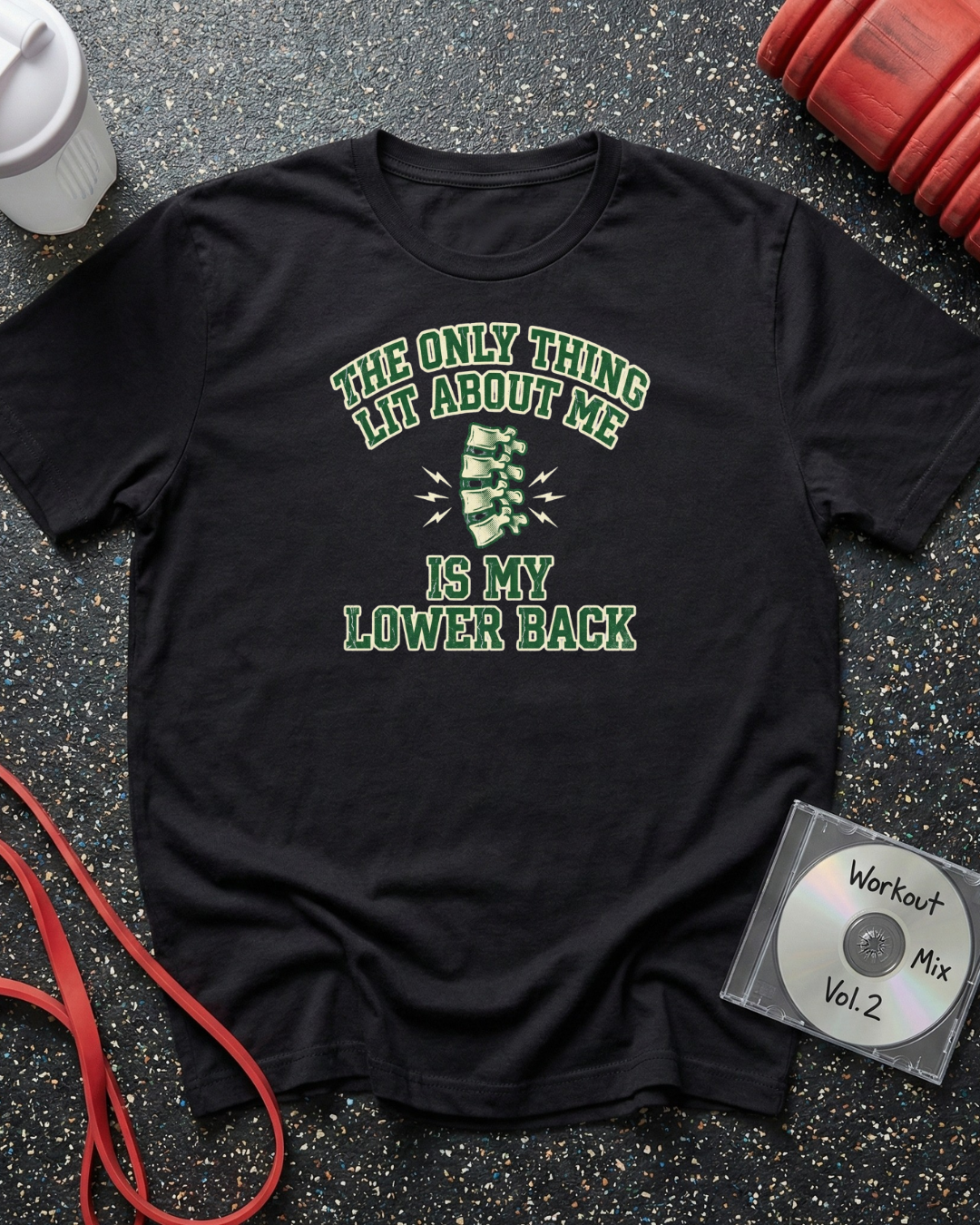 Lit Lower Back (Green Text) T-Shirt