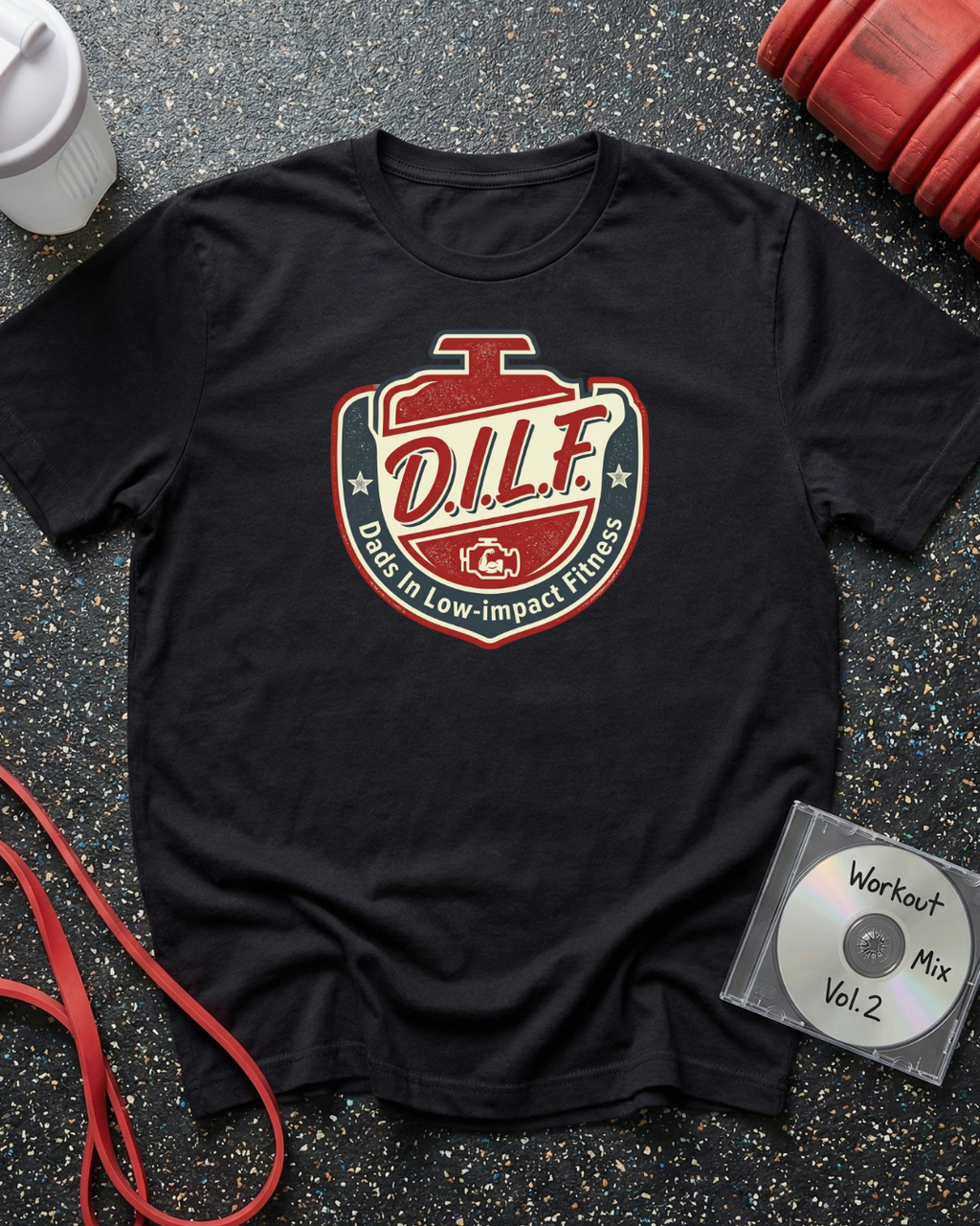 Dads In Low-impact Fitness T-Shirt