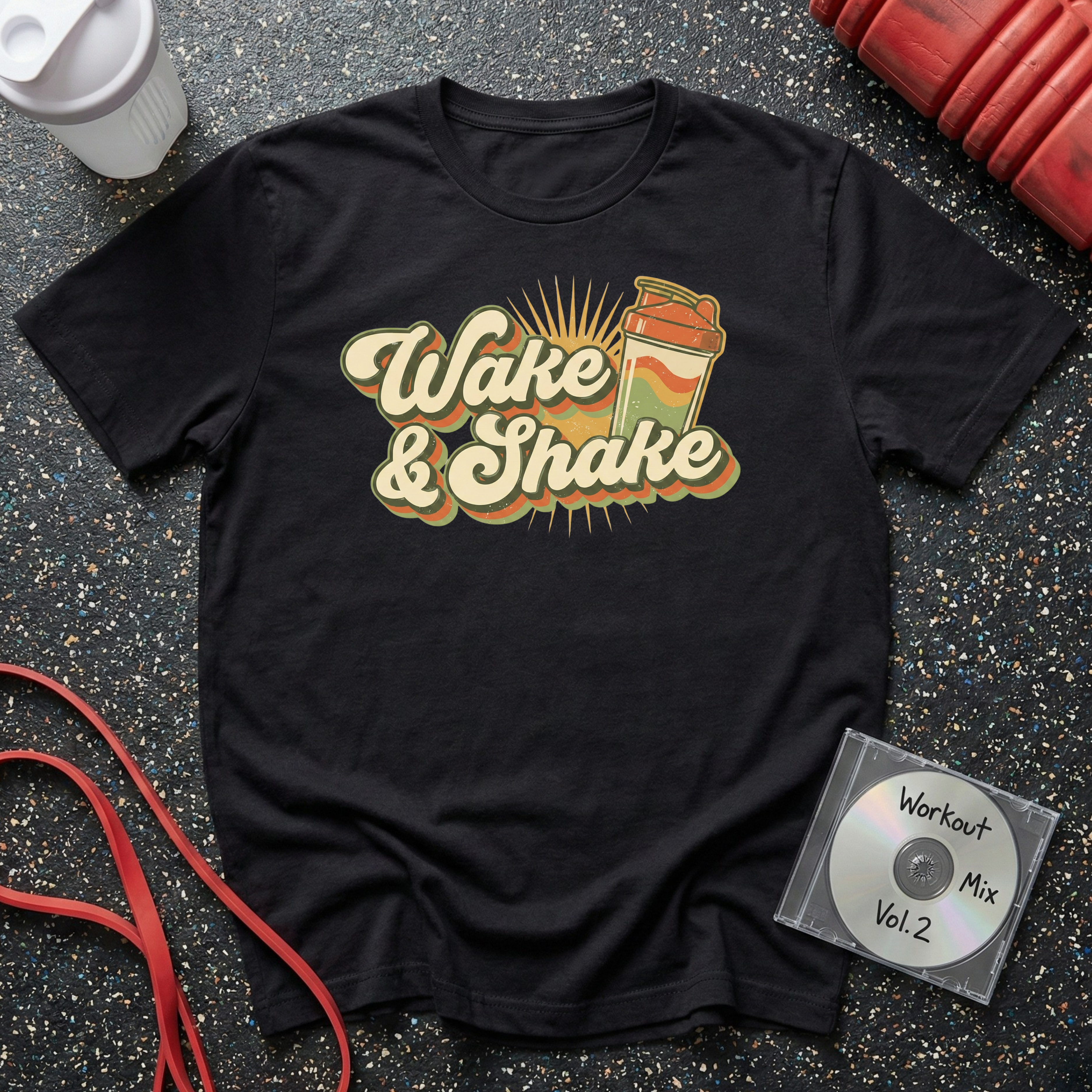 Wake and Shake Groovy Script T-Shirt