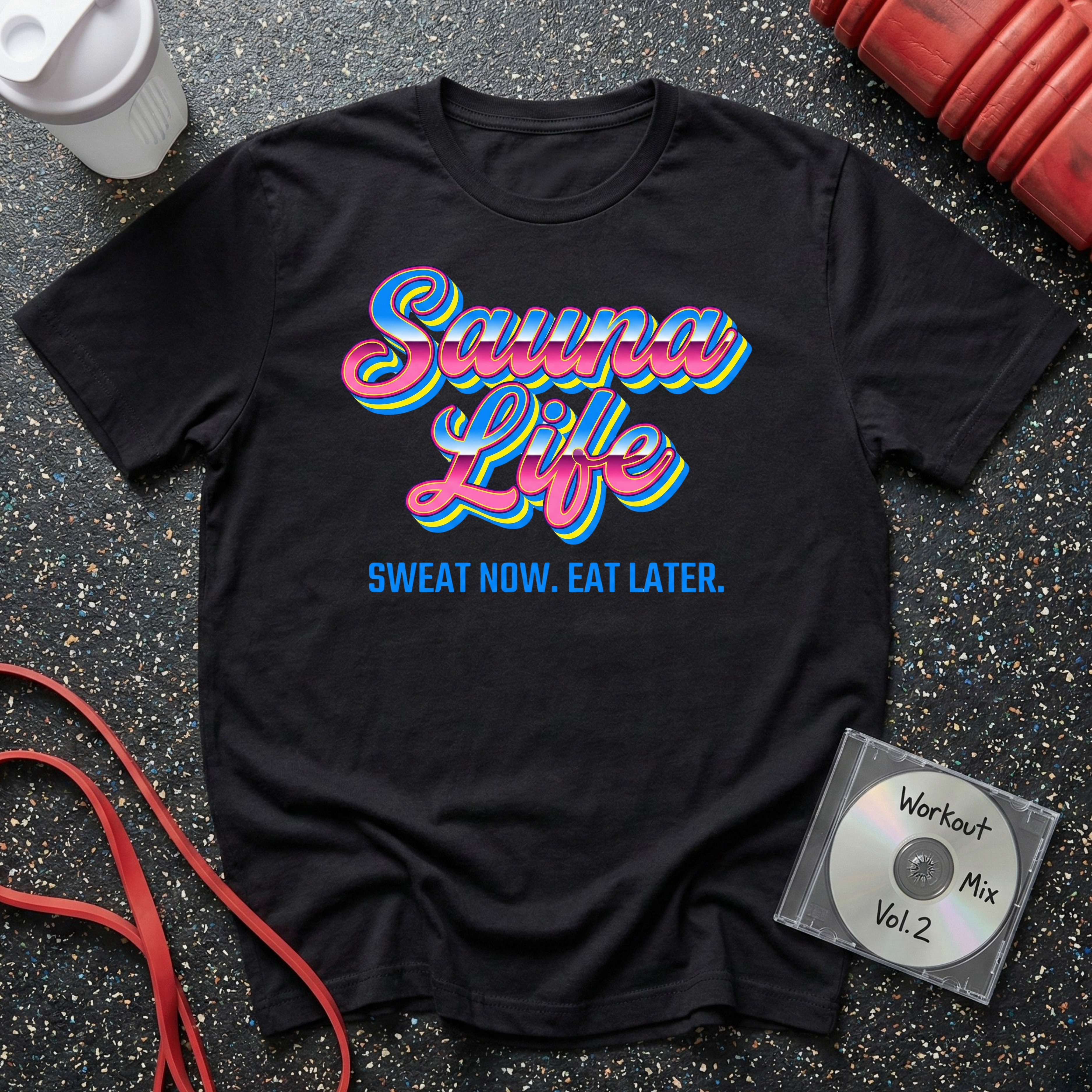 Sauna Life Sweat Now Eat Later T-Shirt