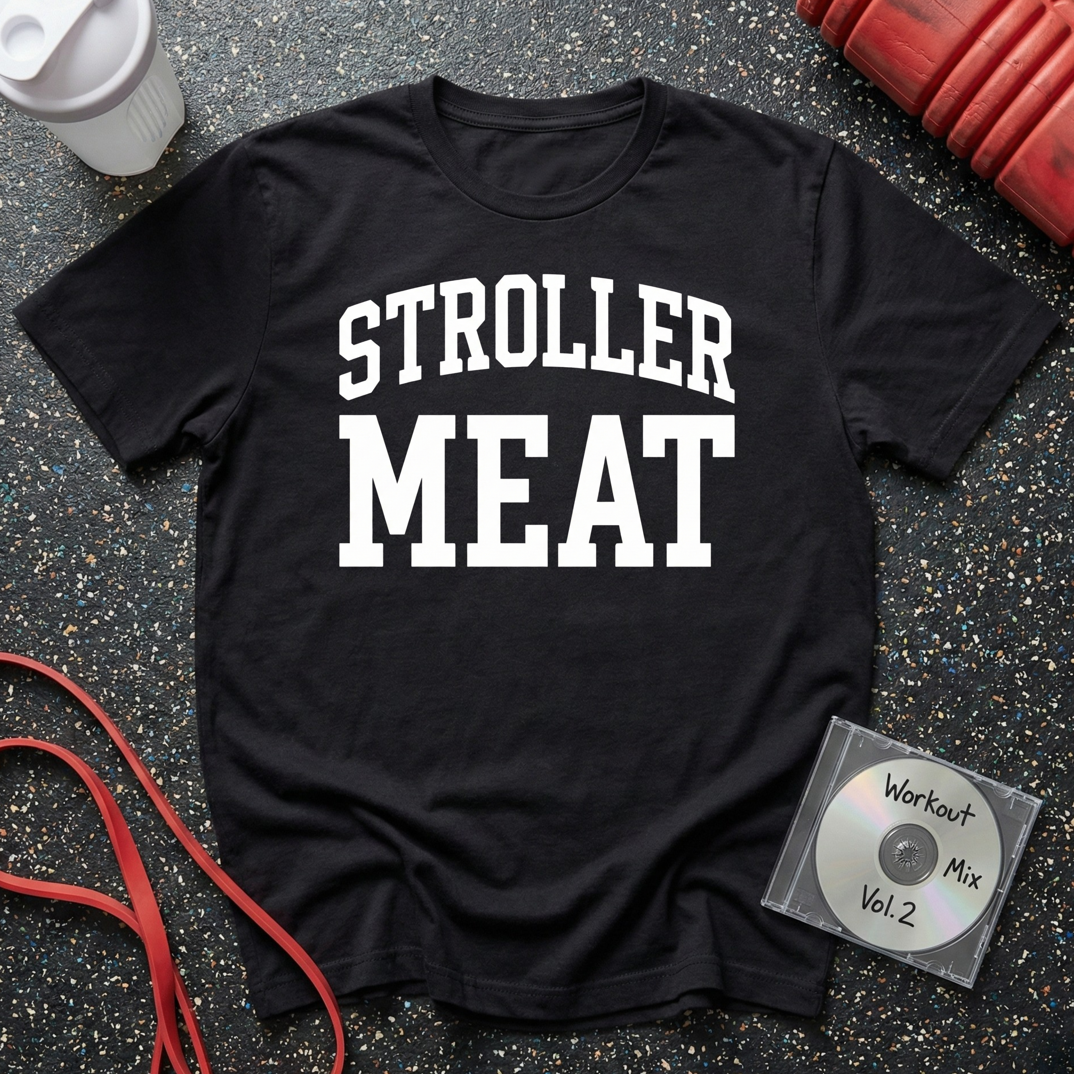 Stroller Meat Arched Text T-Shirt