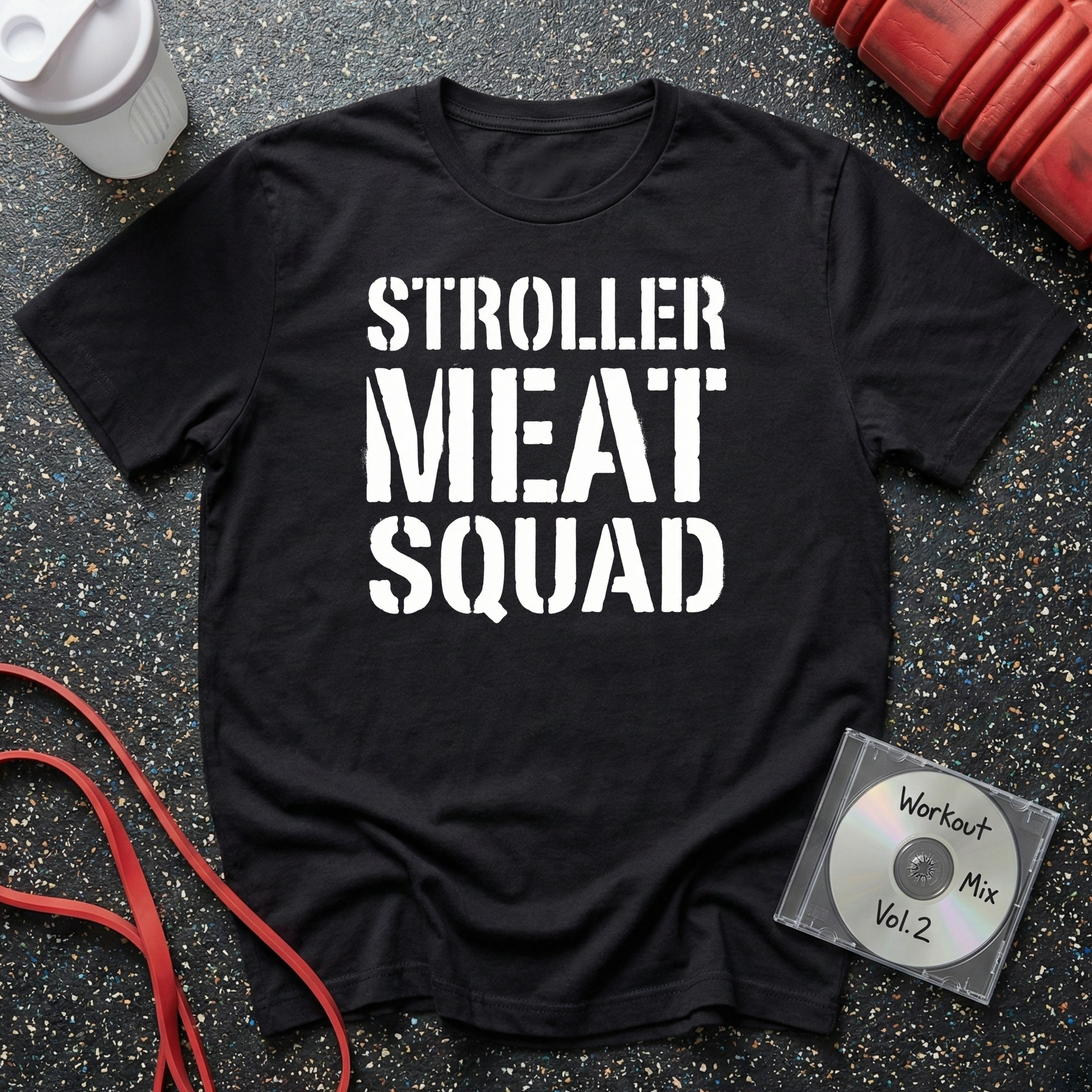 Stroller Meat Squad Text T-Shirt