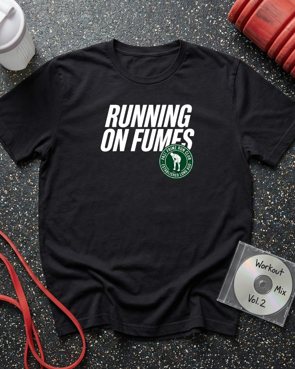 Running on Fumes Text T-Shirt