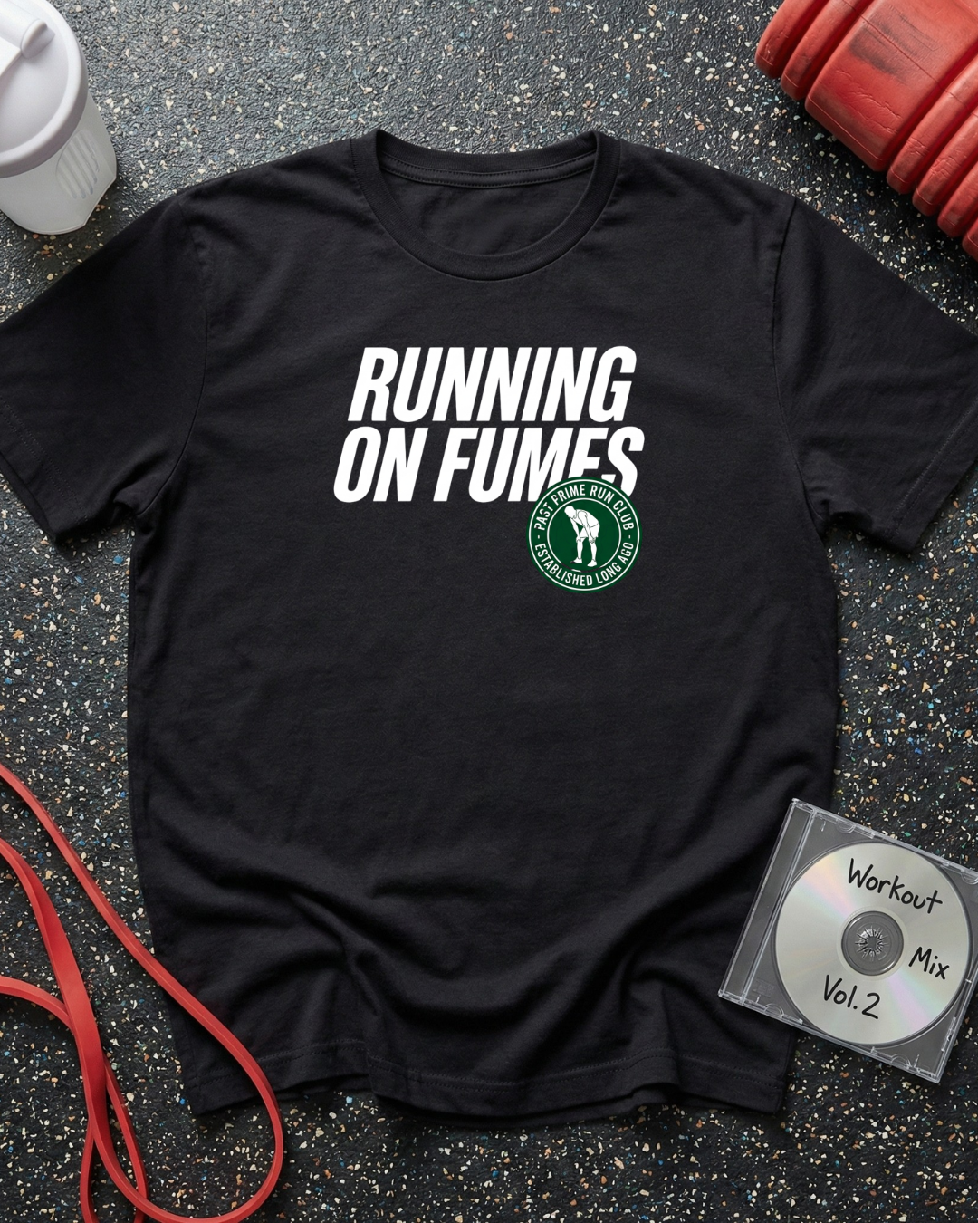 Running on Fumes Text T-Shirt