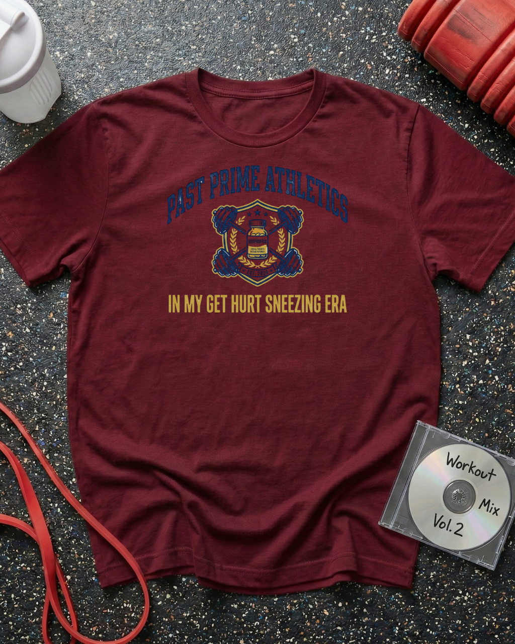 Get Hurt Sneezing Badge T-Shirt