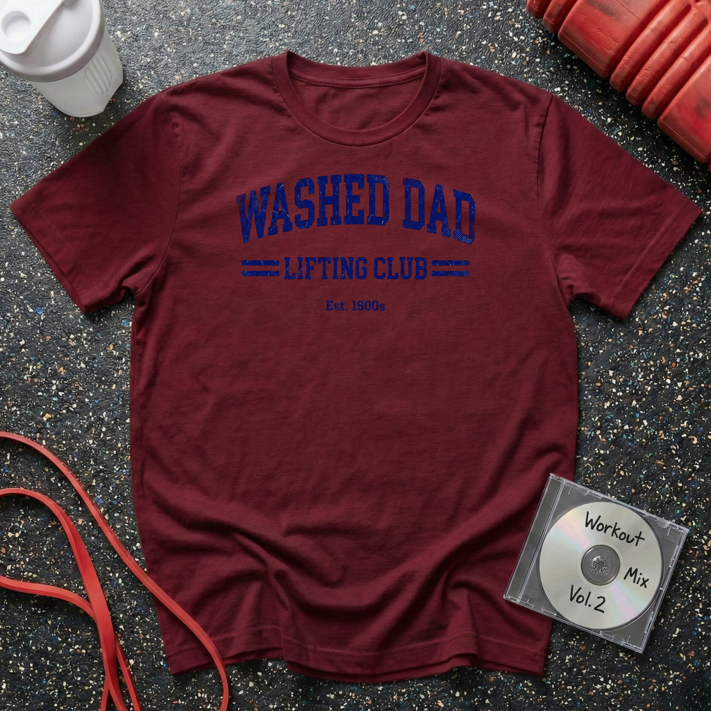 Washed Dad Lifting Club (Blue) T-Shirt
