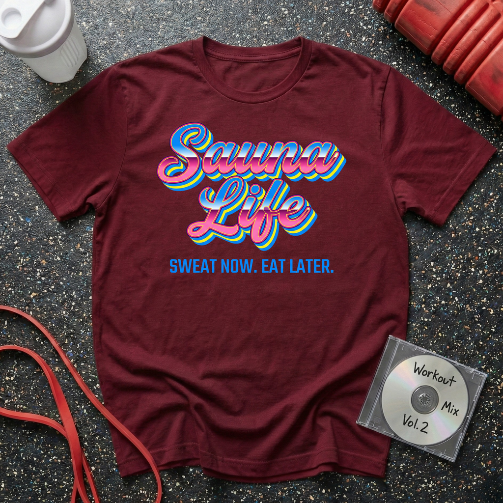 Sauna Life Sweat Now Eat Later T-Shirt