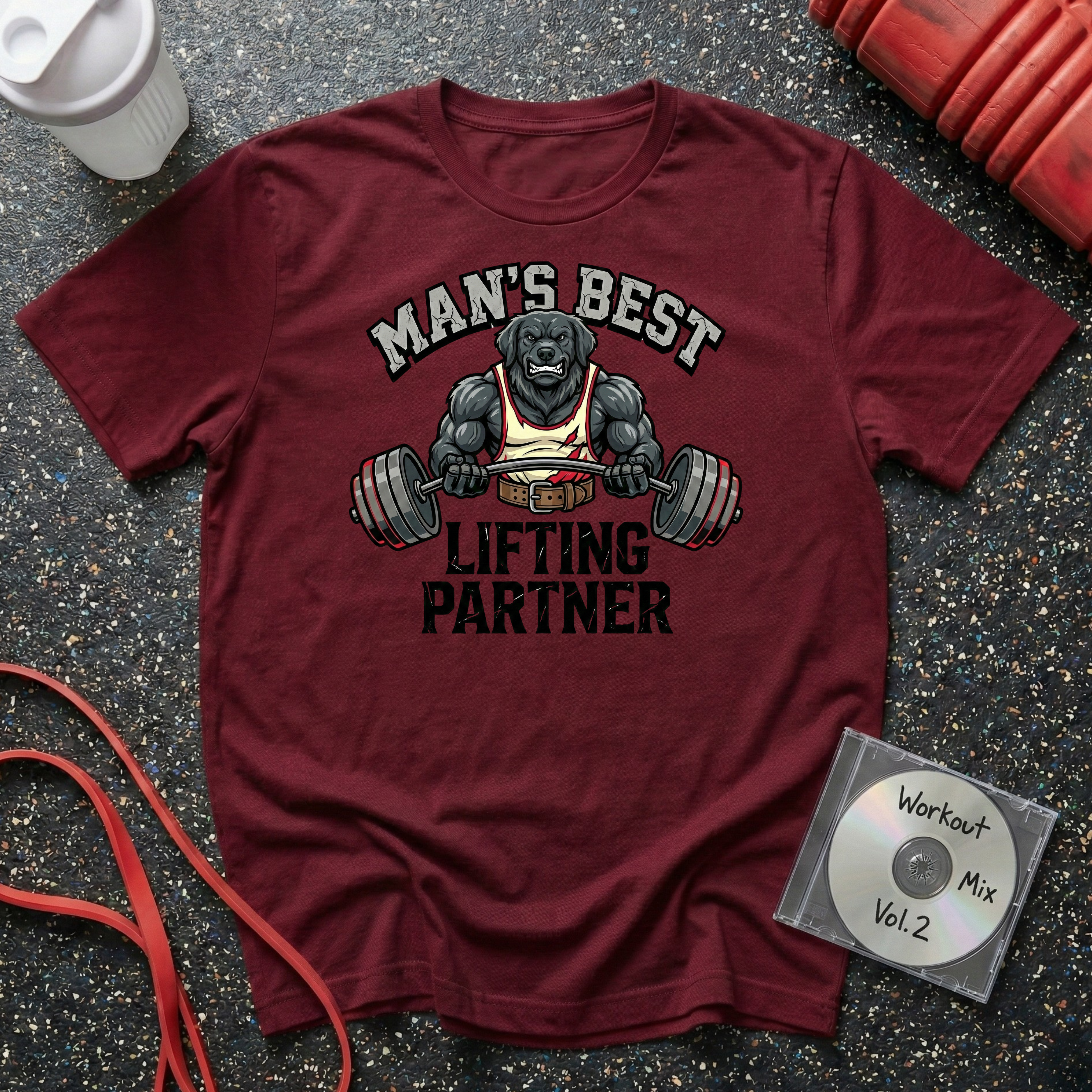 Man's Best Lifting Partner Black Lab T-Shirt