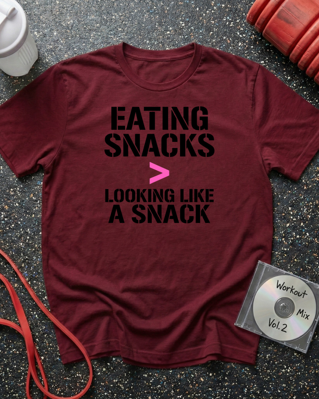 Eating Snacks (Pink >) T-Shirt