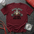 Man's Best Lifting Partner Australian Shepard T-Shirt