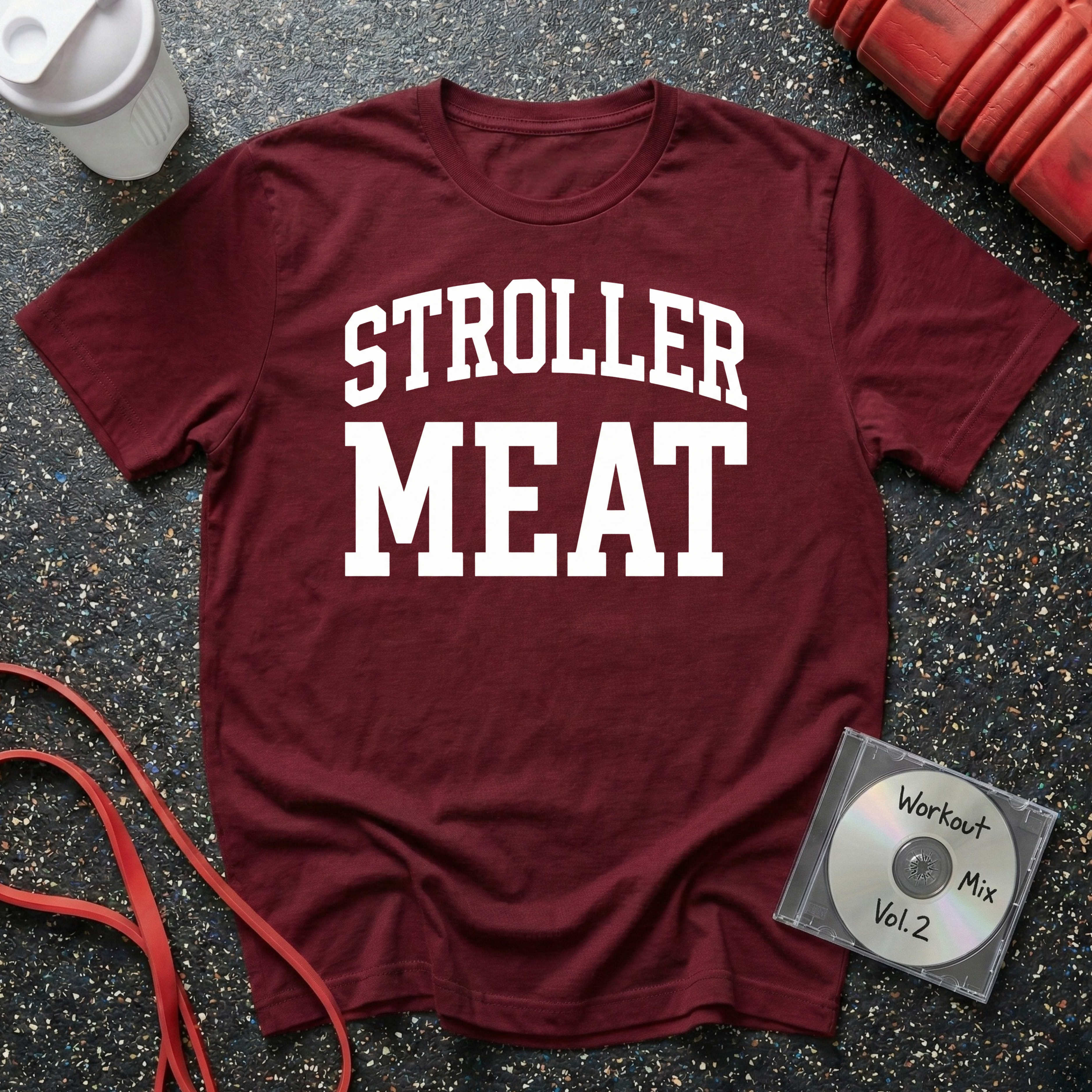 Stroller Meat Arched Text T-Shirt