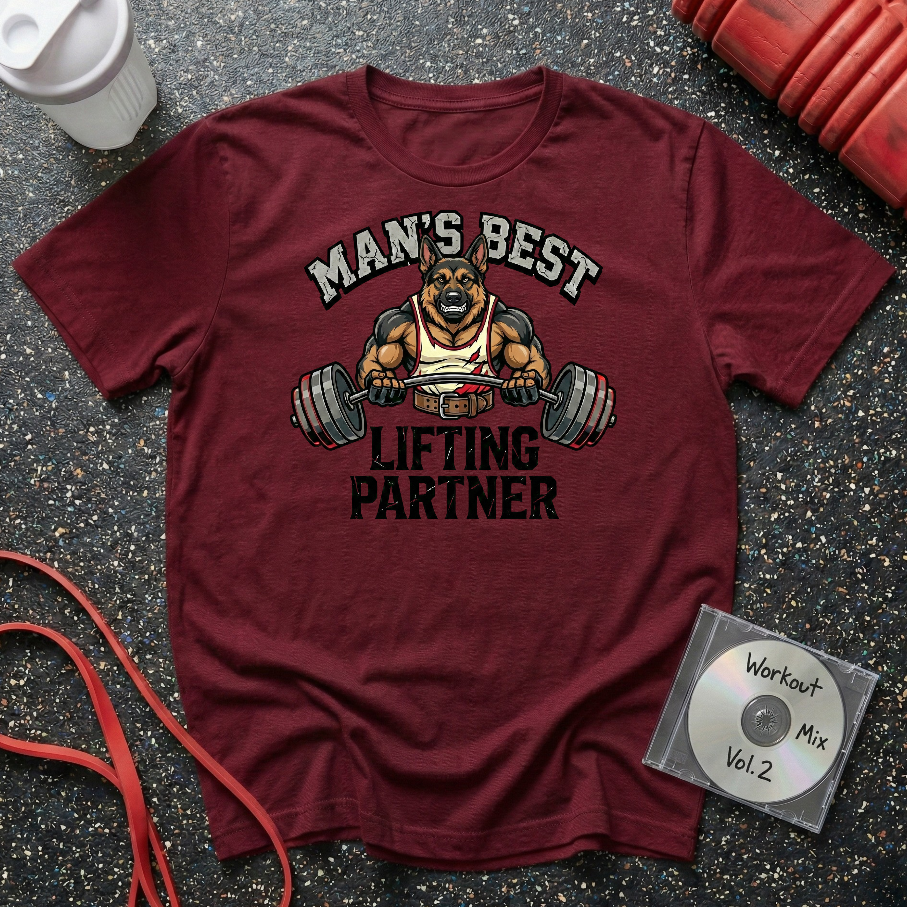 Man's Best Lifting Partner German Shepard T-Shirt