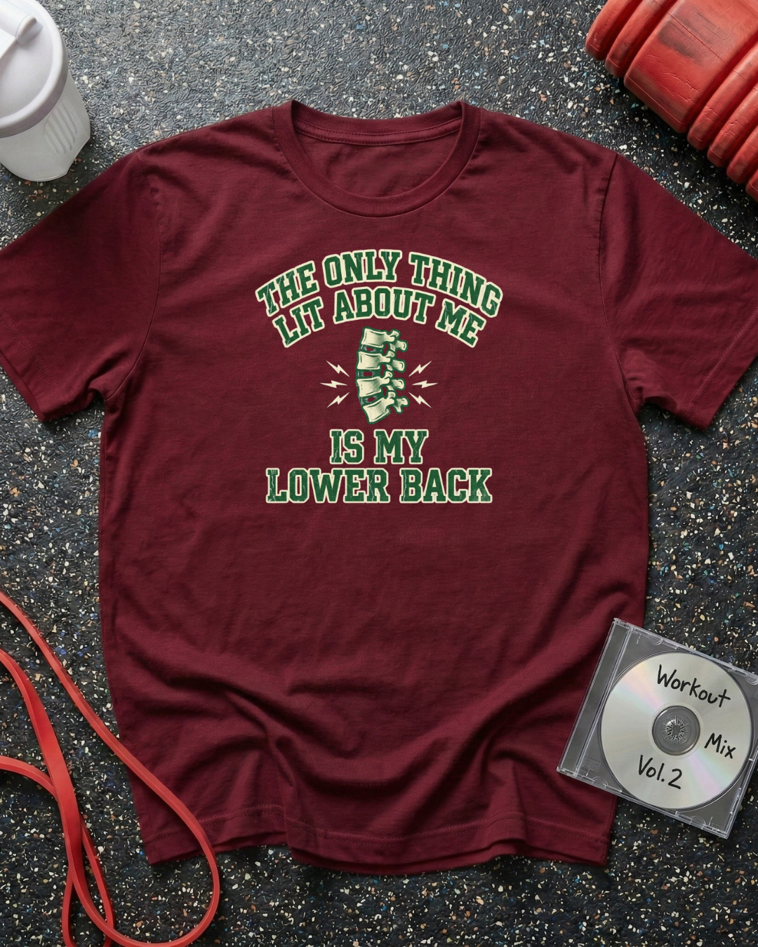 Lit Lower Back (Green Text) T-Shirt