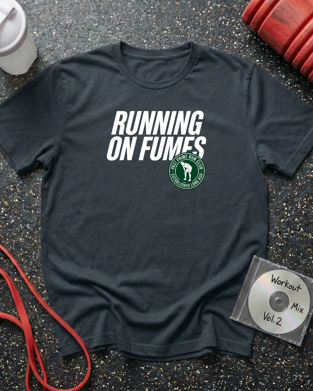 Running on Fumes Text T-Shirt