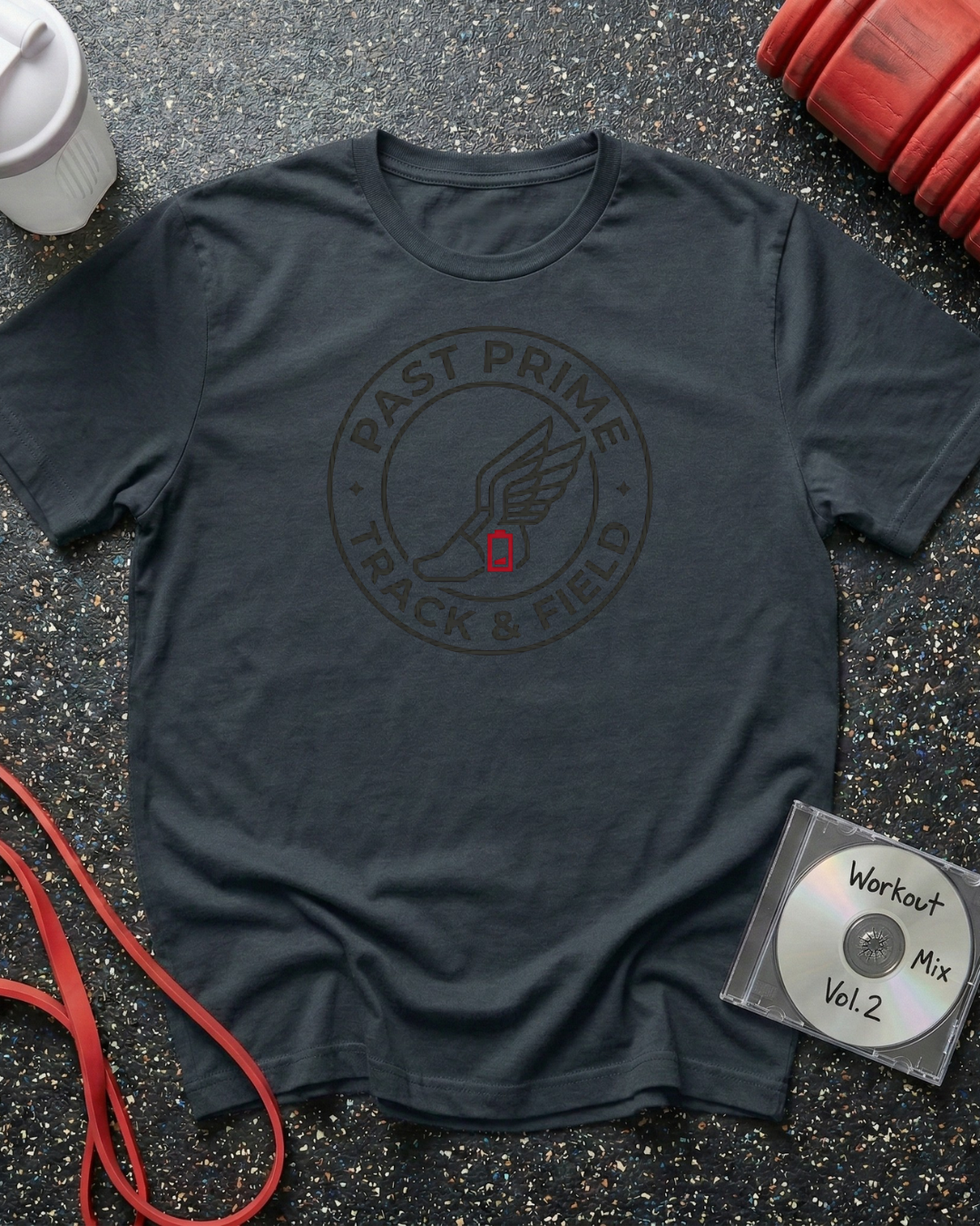 Past Prime Track and Field (Battery) T-Shirt