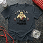 Man's Best Lifting Partner Golden T-Shirt