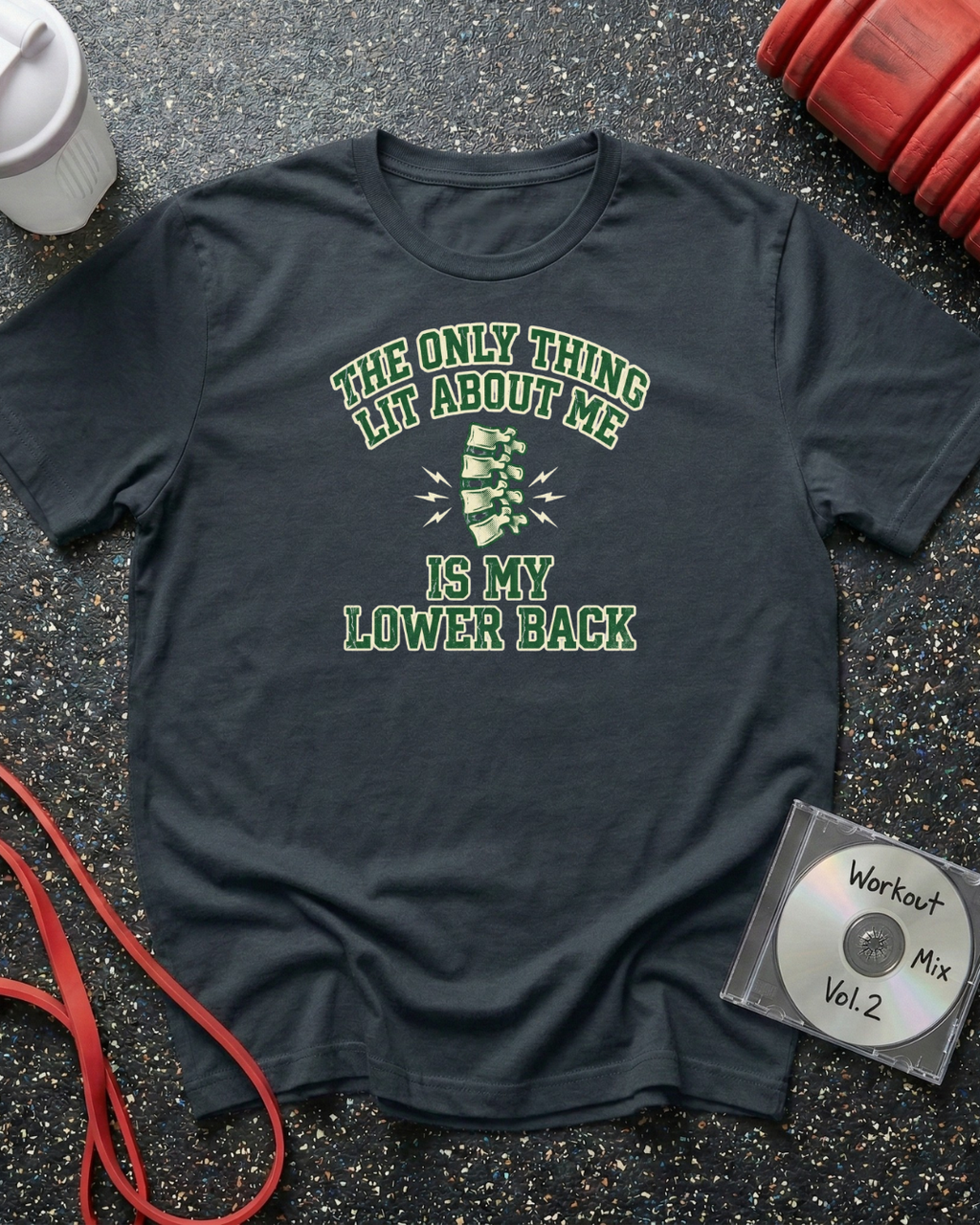 Lit Lower Back (Green Text) T-Shirt