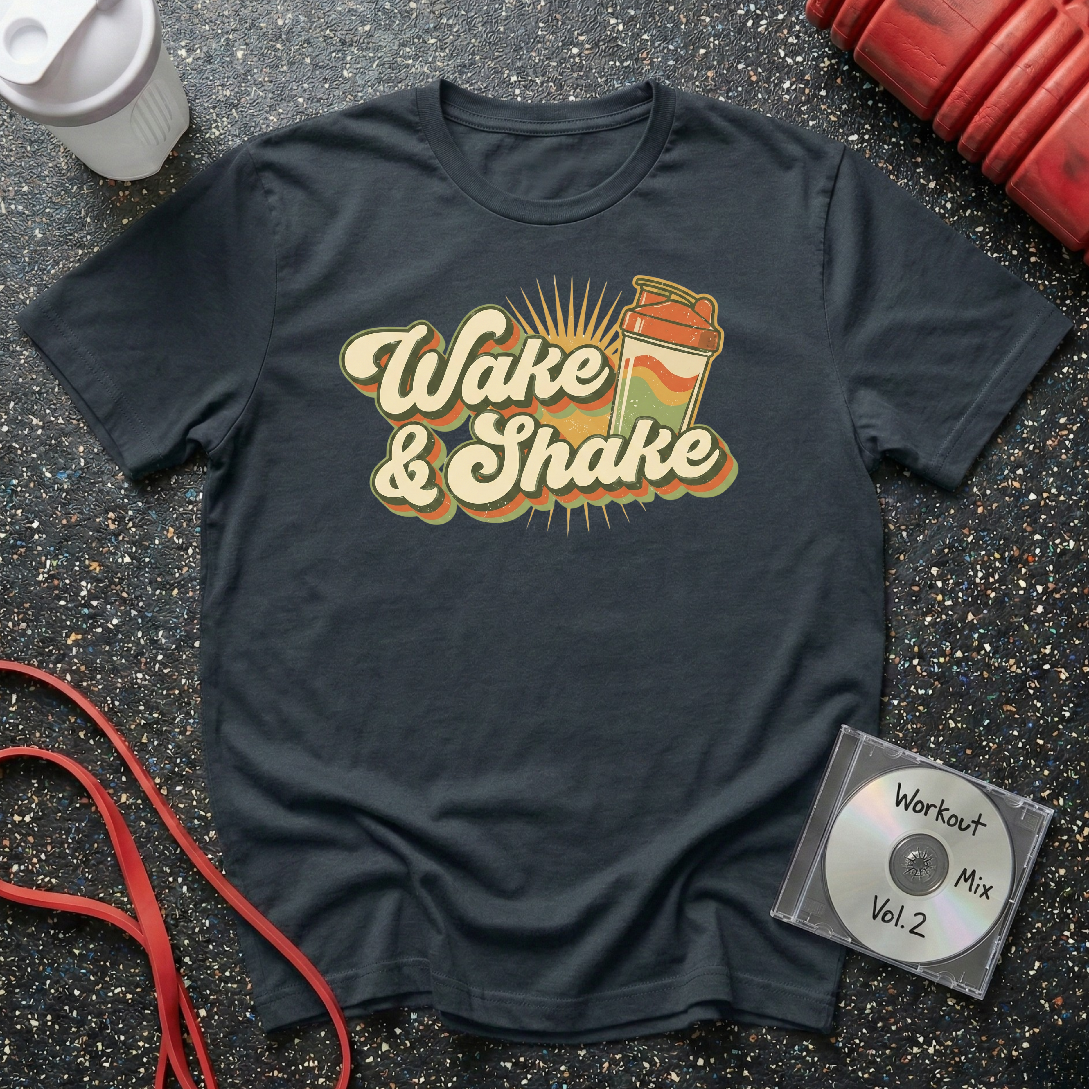 Wake and Shake Groovy Script T-Shirt