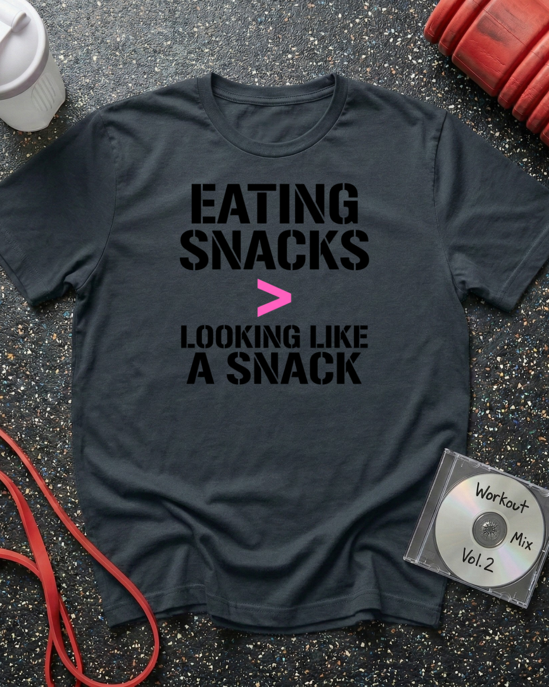 Eating Snacks (Pink >) T-Shirt