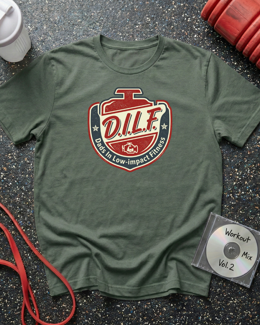 Dads In Low-impact Fitness T-Shirt