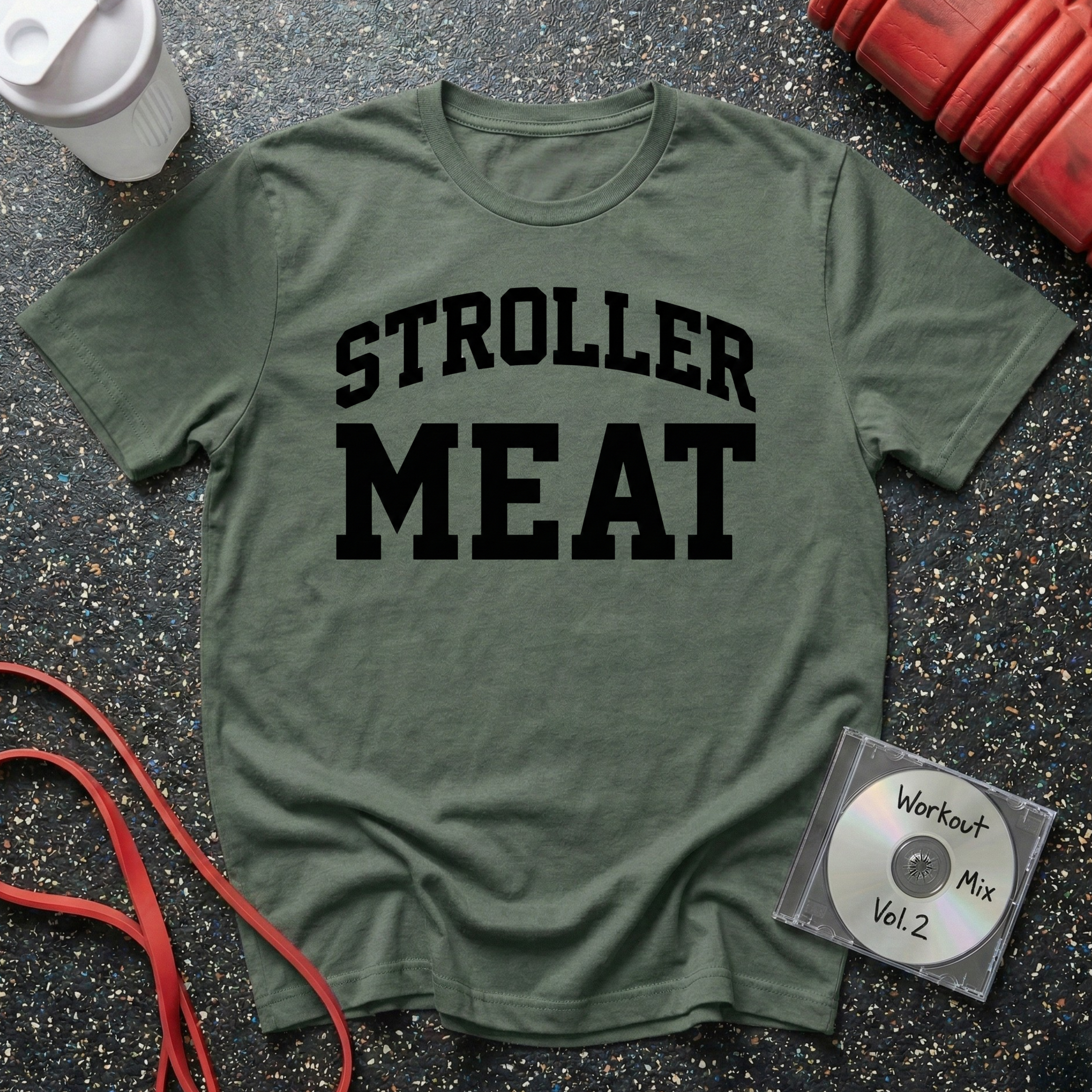 Stroller Meat Arched Text T-Shirt