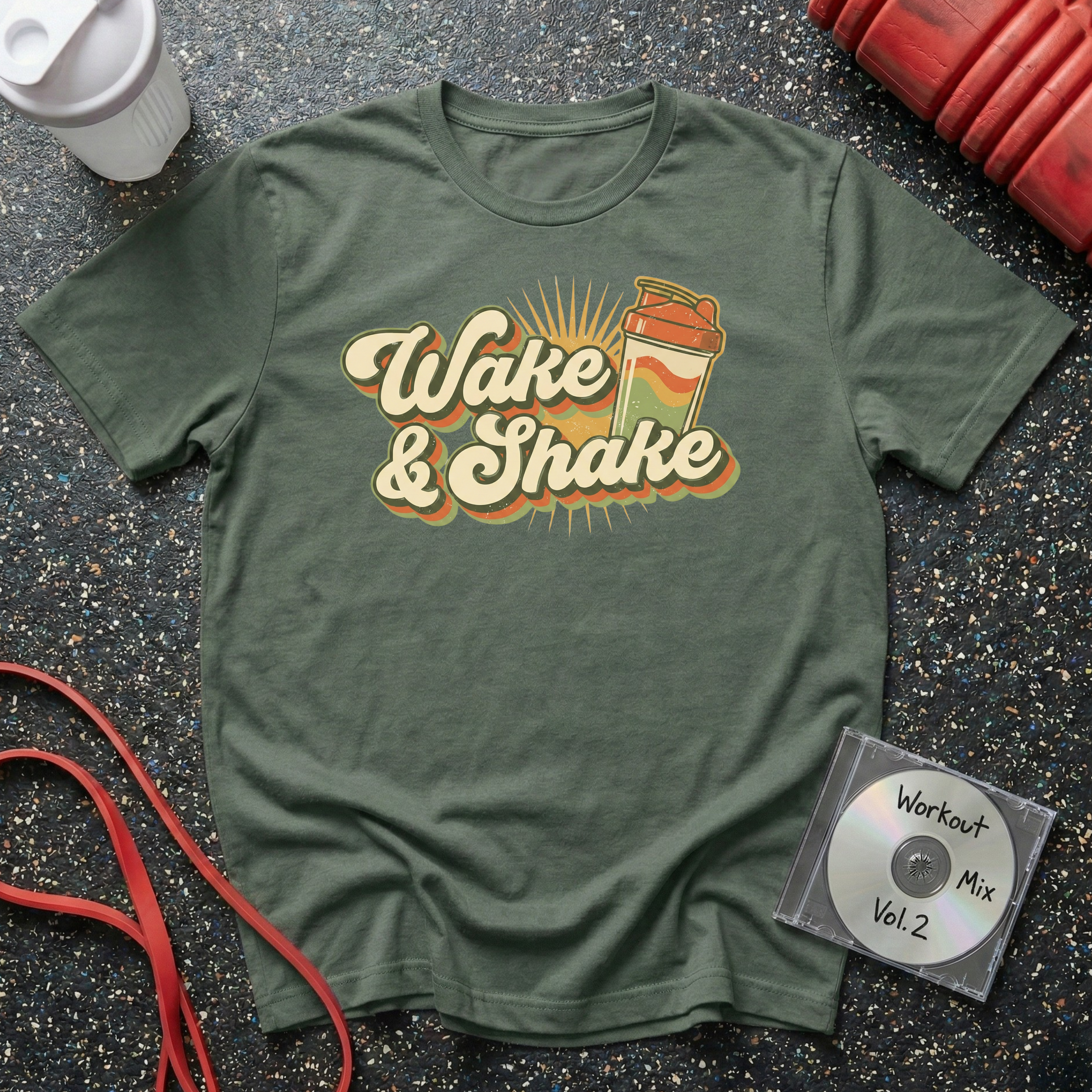 Wake and Shake Groovy Script T-Shirt