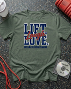 Lift Laugh Love (Red Script) T-Shirt