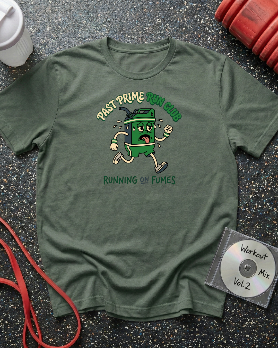 Running on Fumes Cartoon T-Shirt