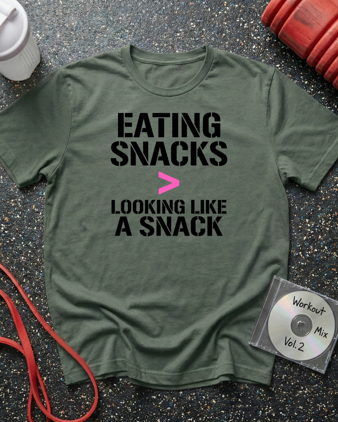 Eating Snacks (Pink >) T-Shirt