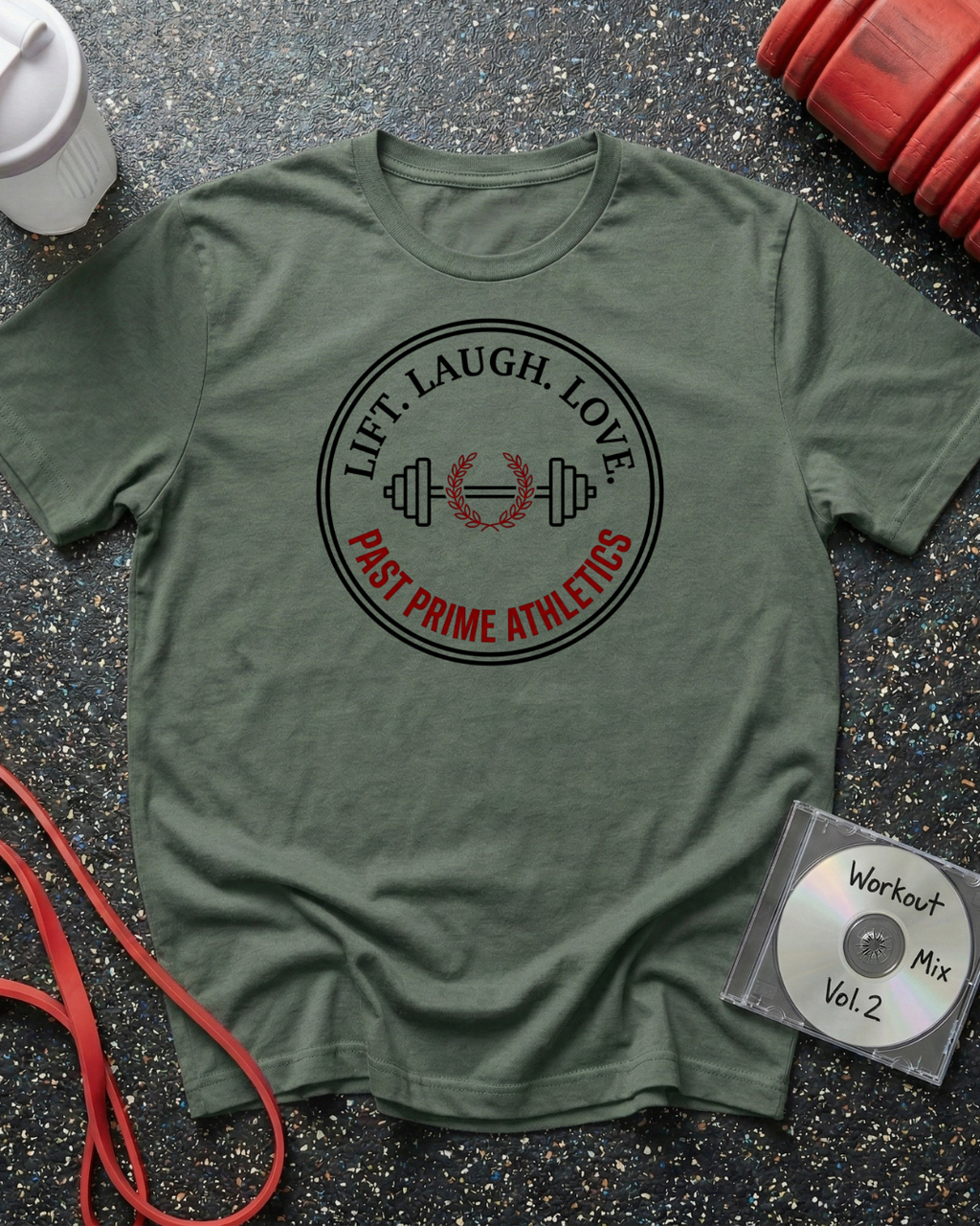 Lift Laugh Love Barbell T-Shirt