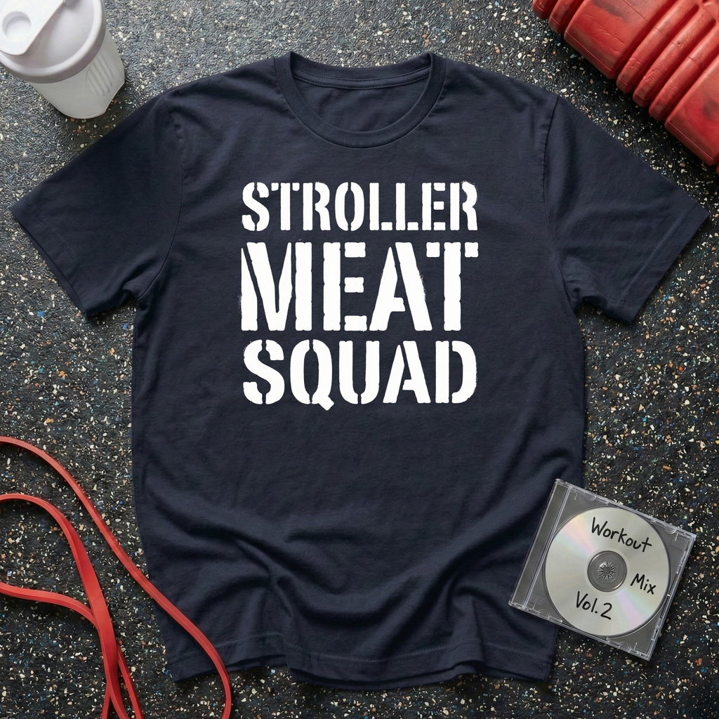 Stroller Meat Squad Text T-Shirt