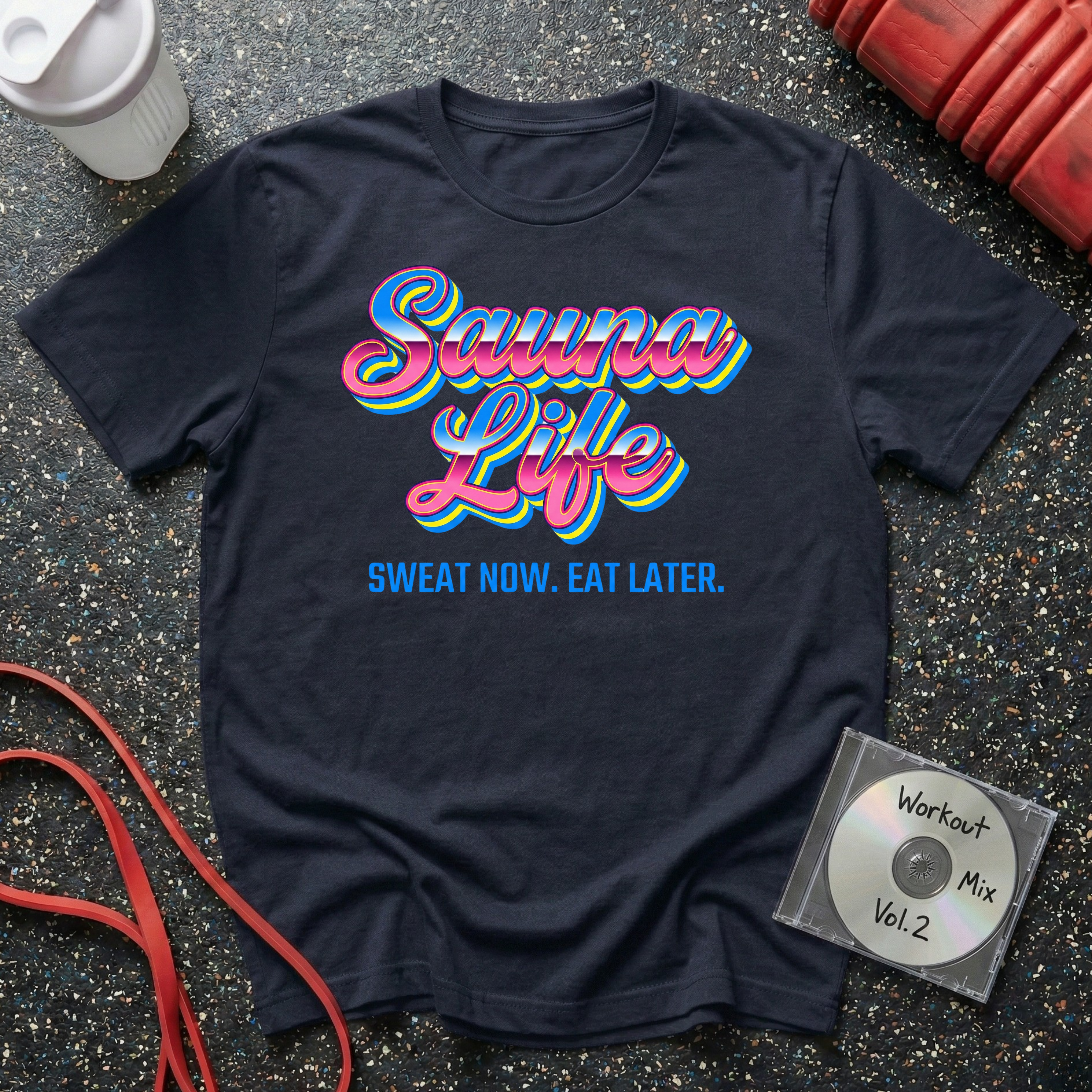 Sauna Life Sweat Now Eat Later T-Shirt