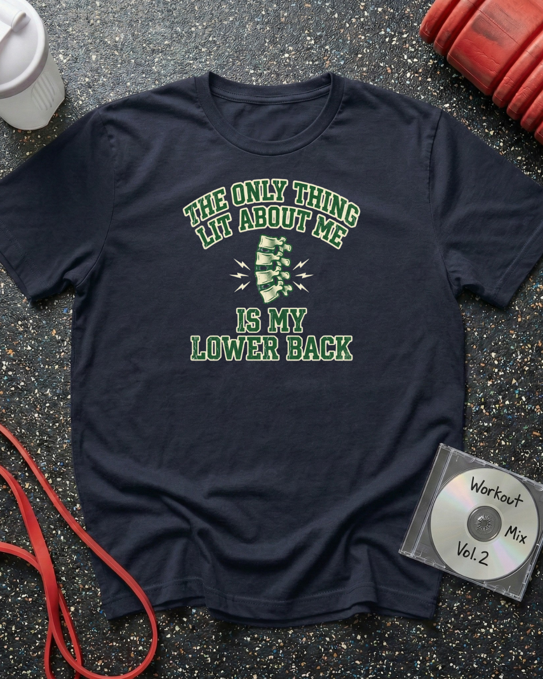 Lit Lower Back (Green Text) T-Shirt