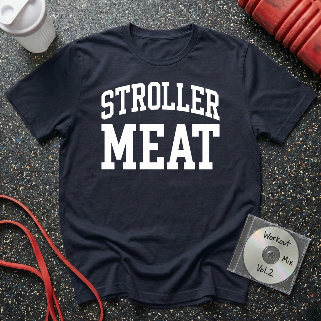 Stroller Meat Arched Text T-Shirt