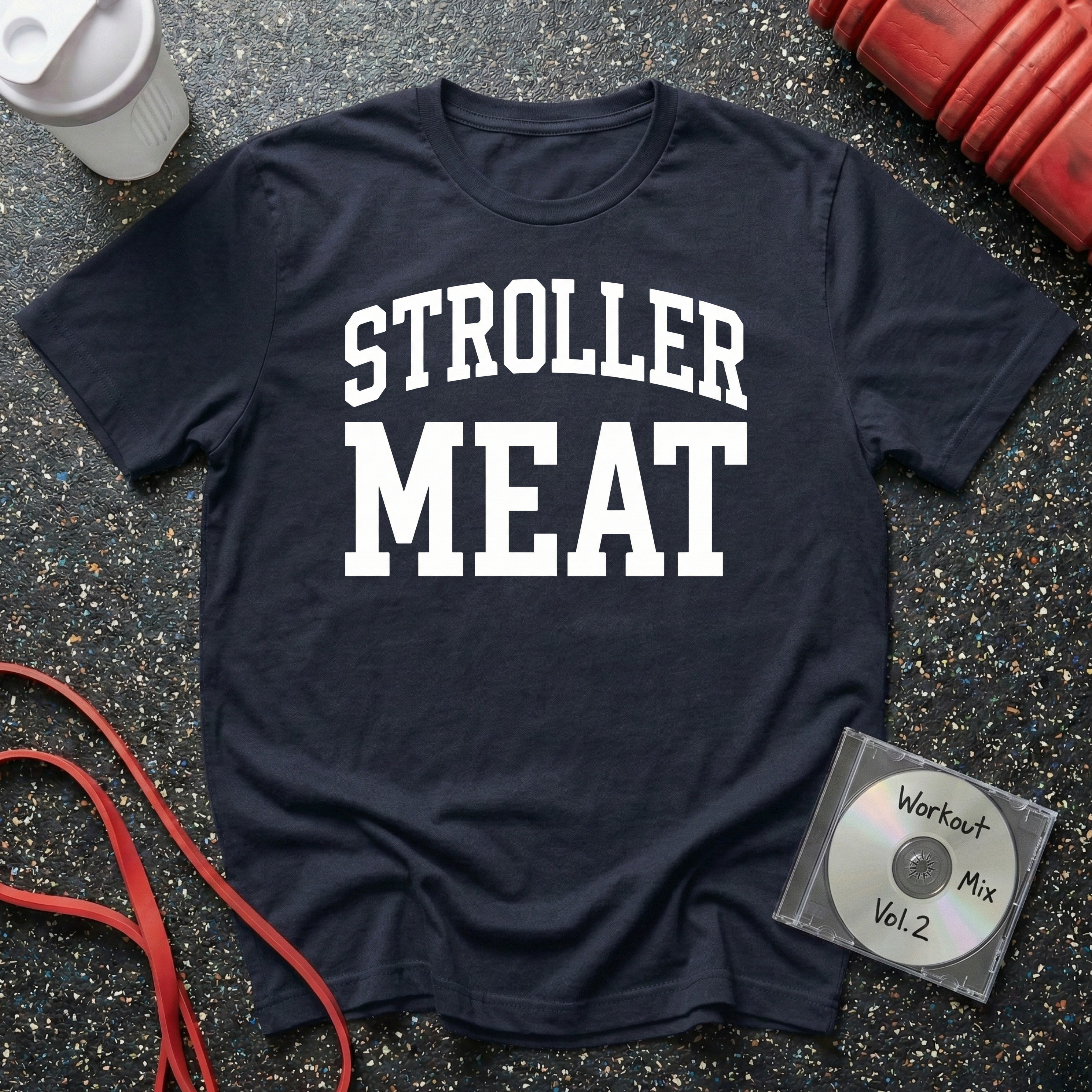 Stroller Meat Arched Text T-Shirt