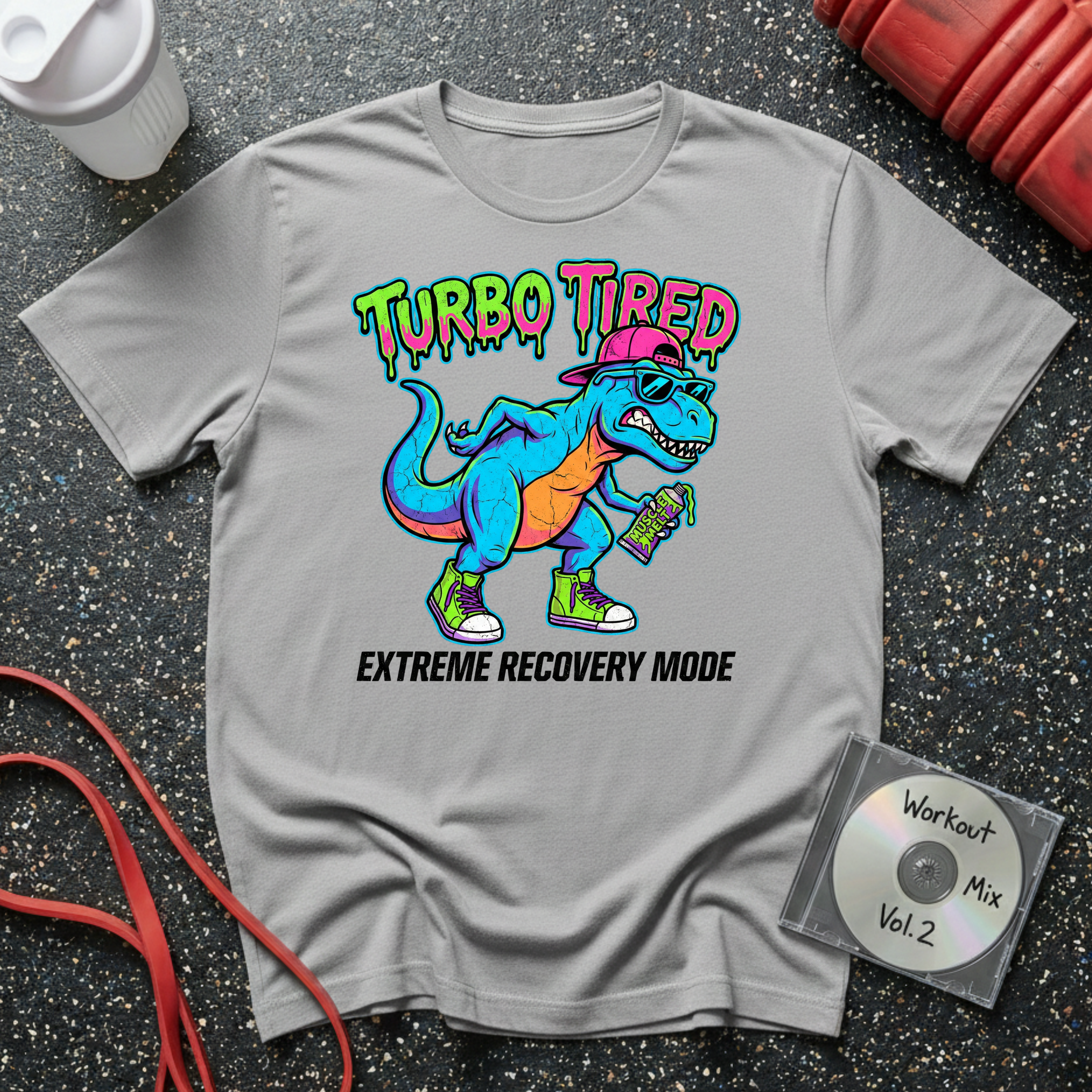 Turbo Tired T-Rex T-Shirt