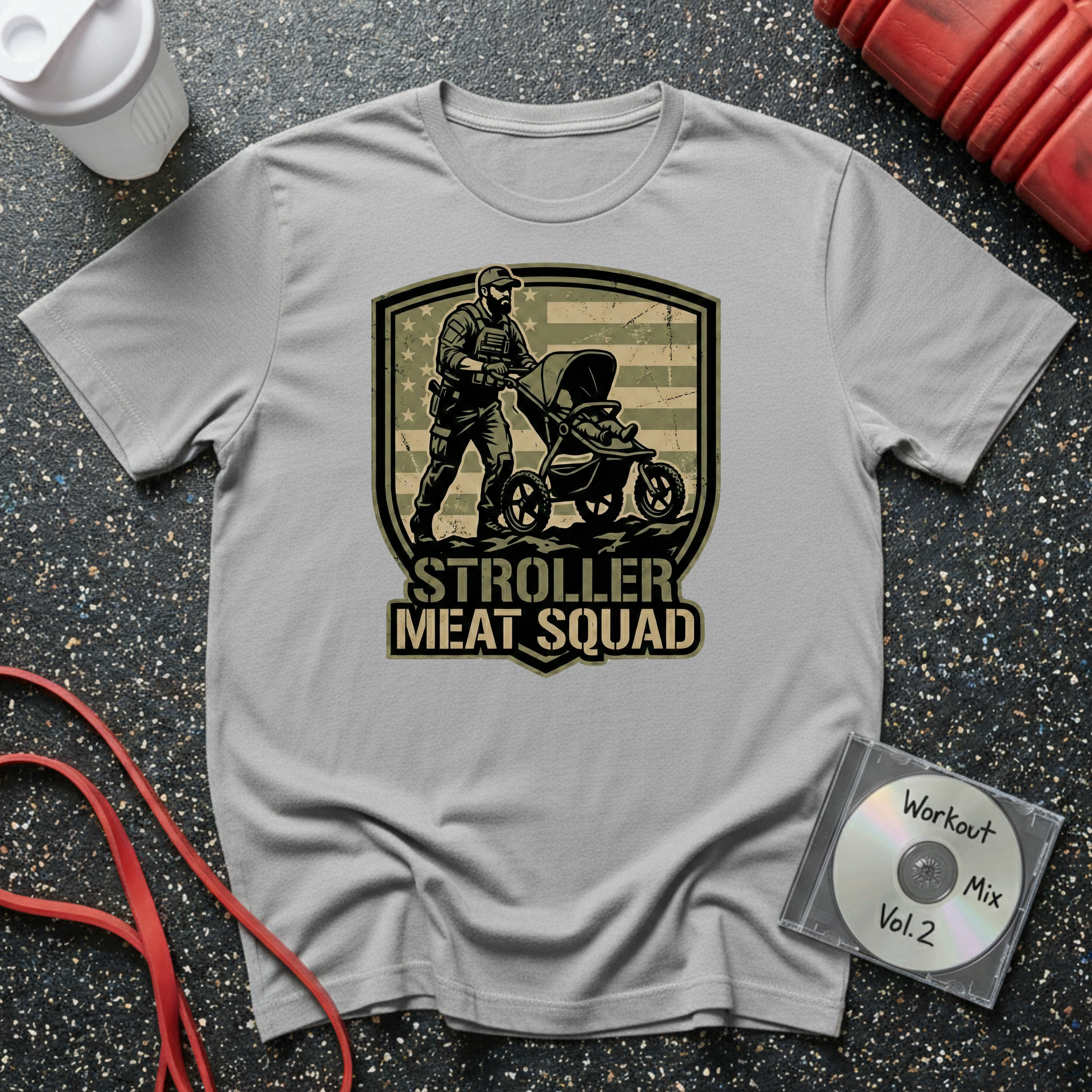 Stroller Meat Squad Army T-Shirt