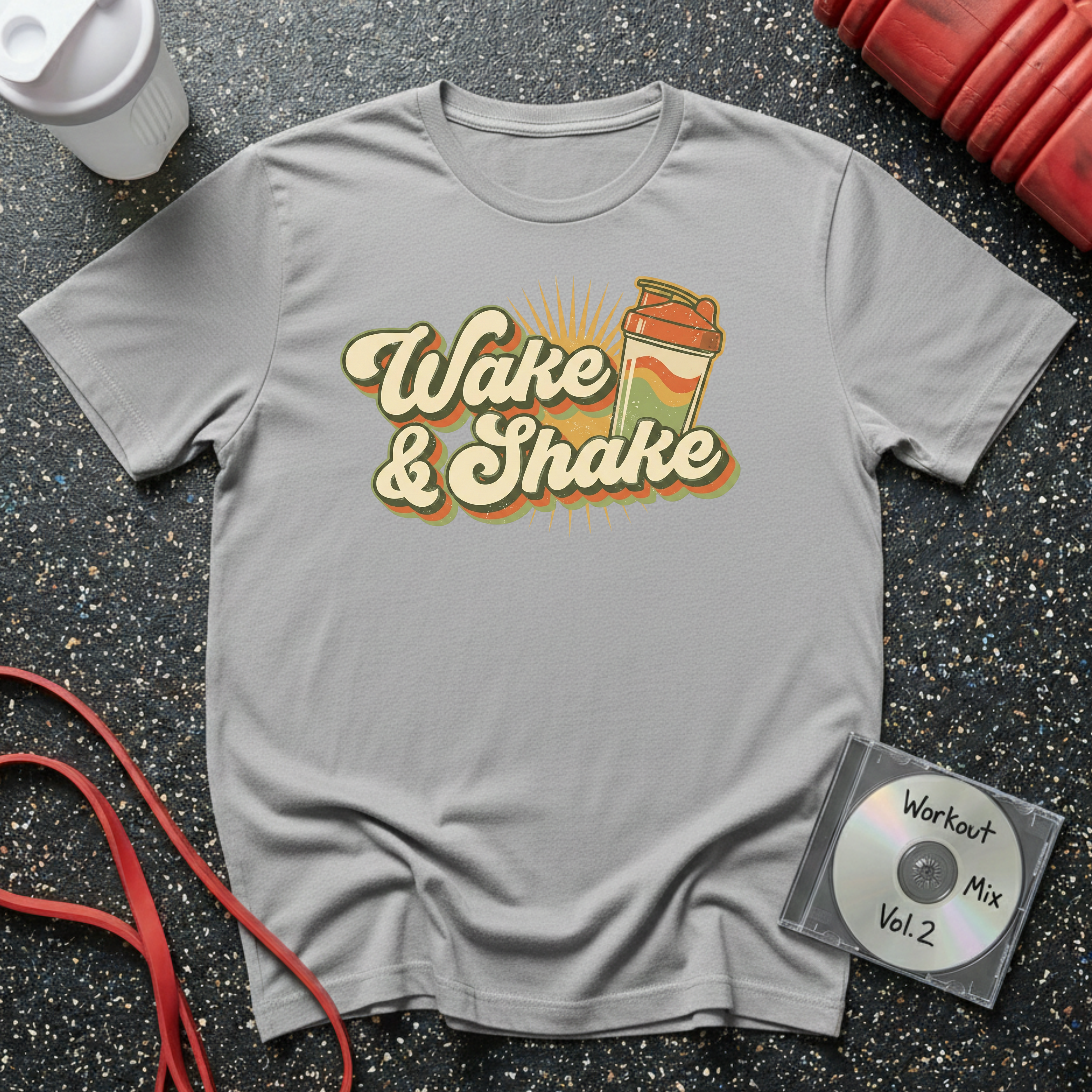 Wake and Shake Groovy Script T-Shirt