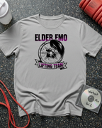 Elder Emo Lifting Team Weight Plate T-Shirt
