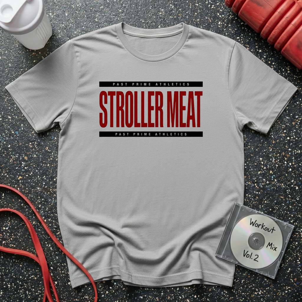 Stroller Meat Red Block Letter T-Shirt