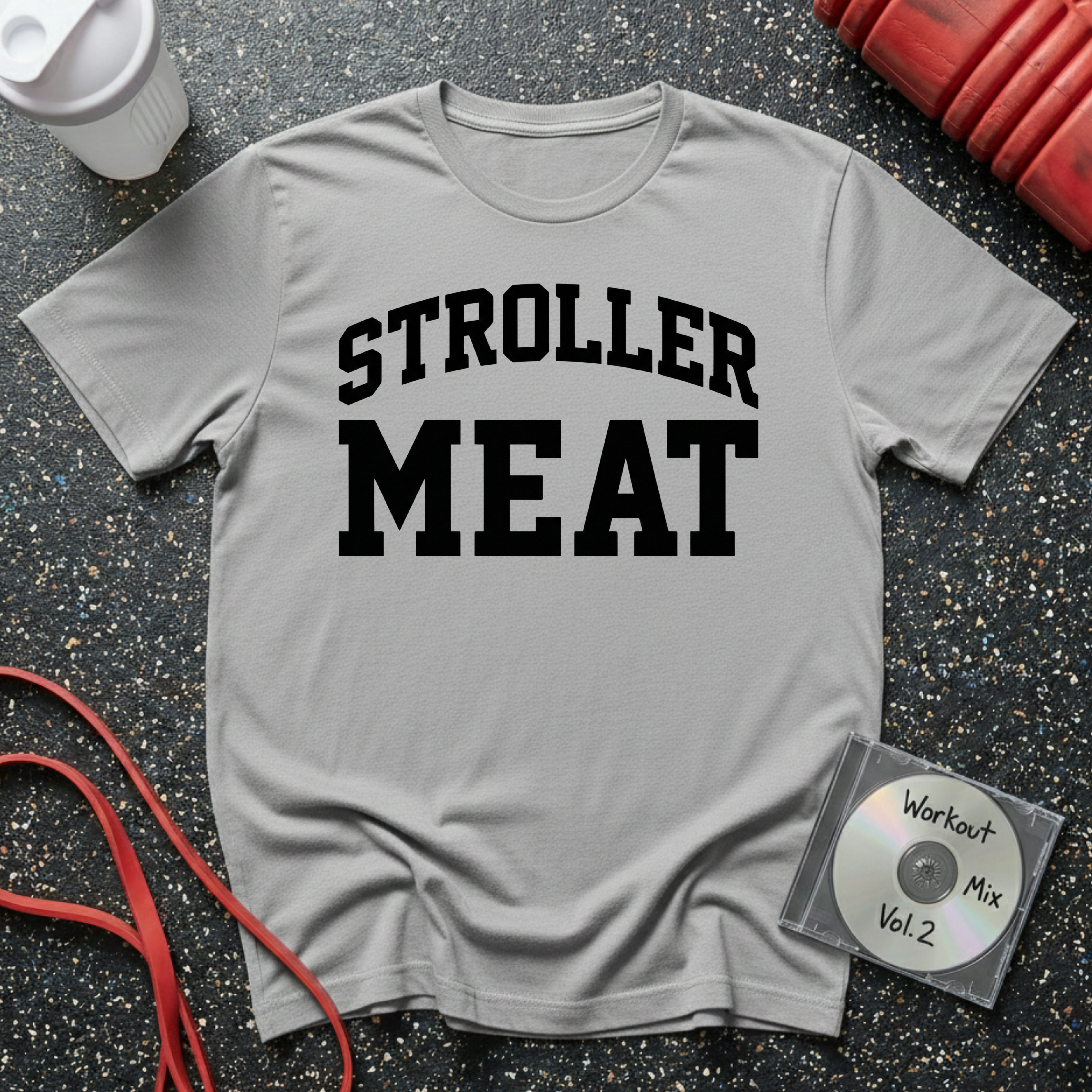 Stroller Meat Arched Text T-Shirt